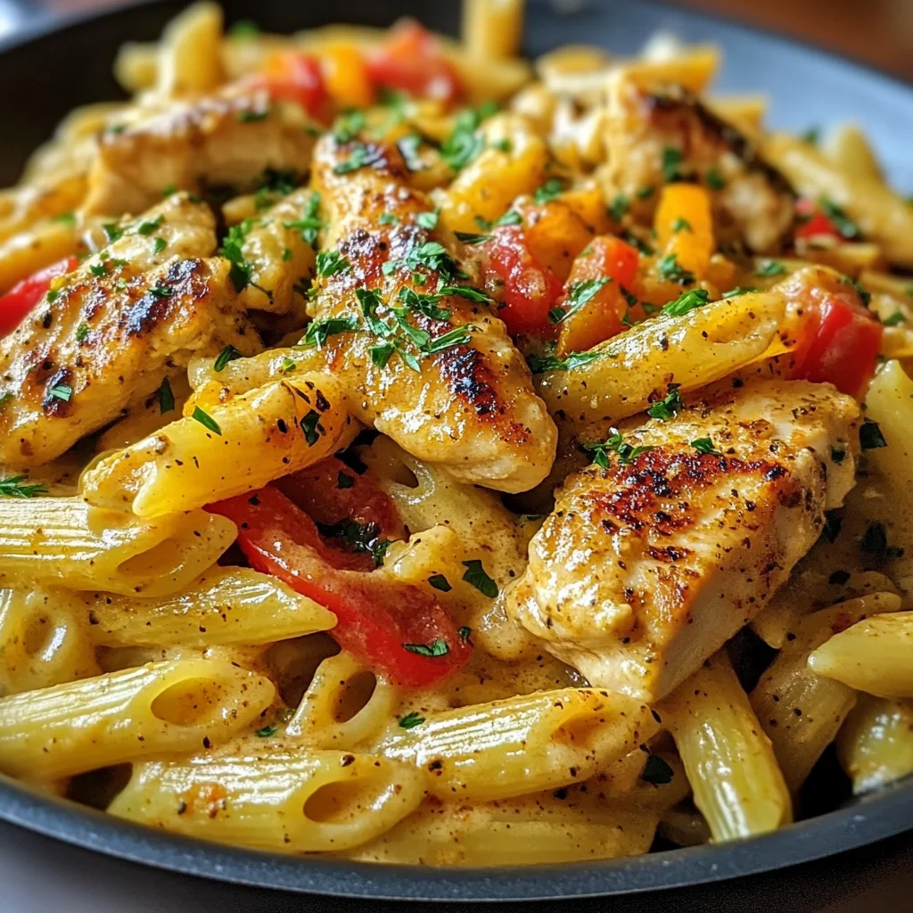 Creamy Pepper Jack Cajun Chicken Skillet Pasta