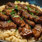 Honey Garlic Butter Steak and Rice Skillet