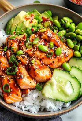 Honey Sriracha Salmon Bowls