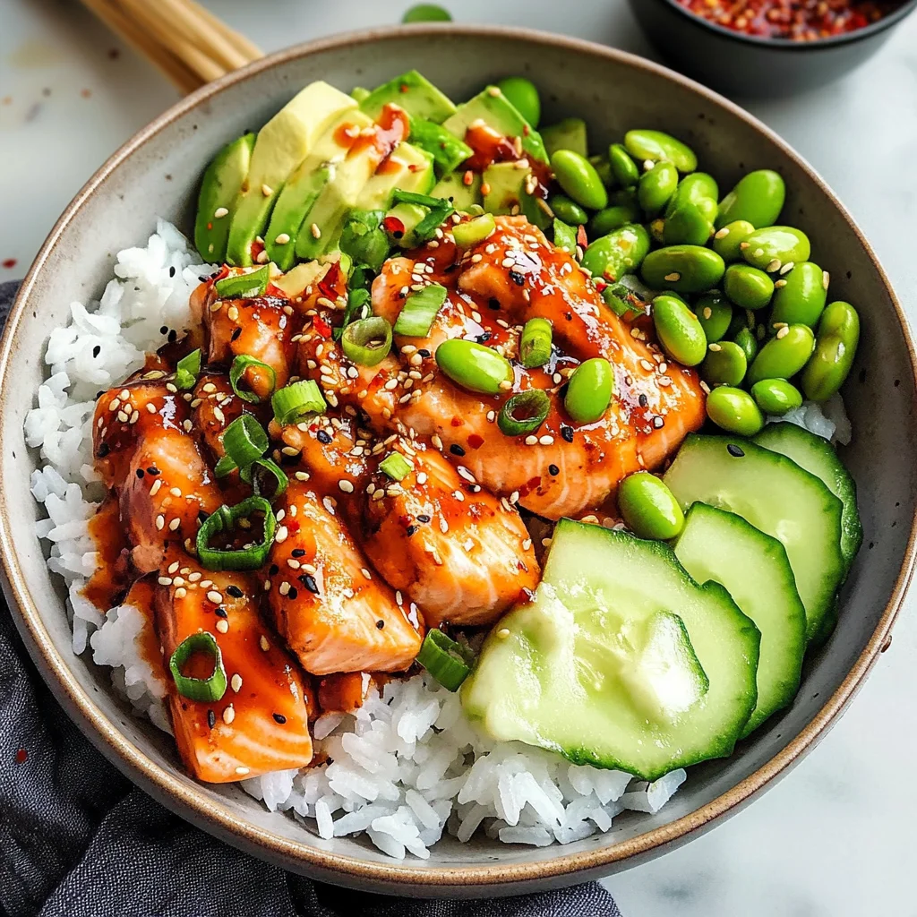 Honey Sriracha Salmon Bowls
