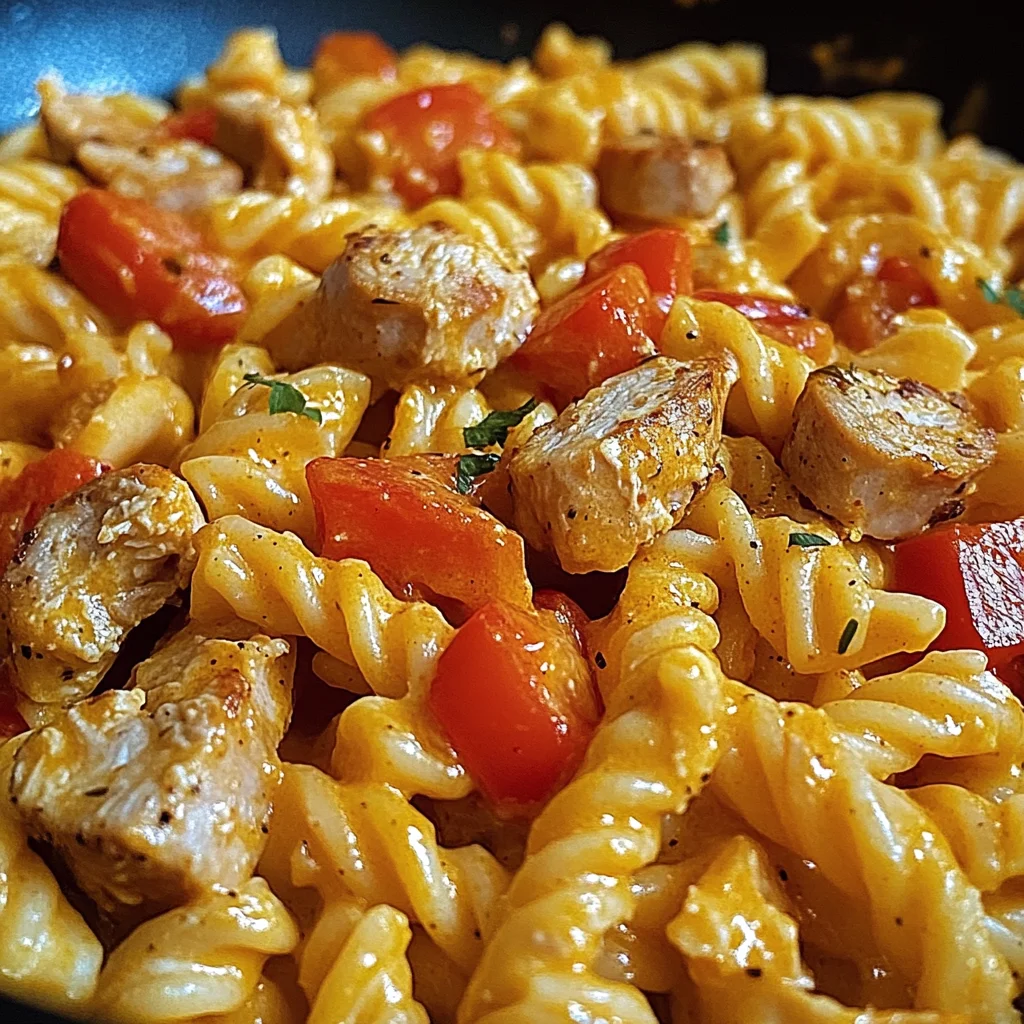 One-Pan Buffalo Ranch Chicken & Sausage Pasta