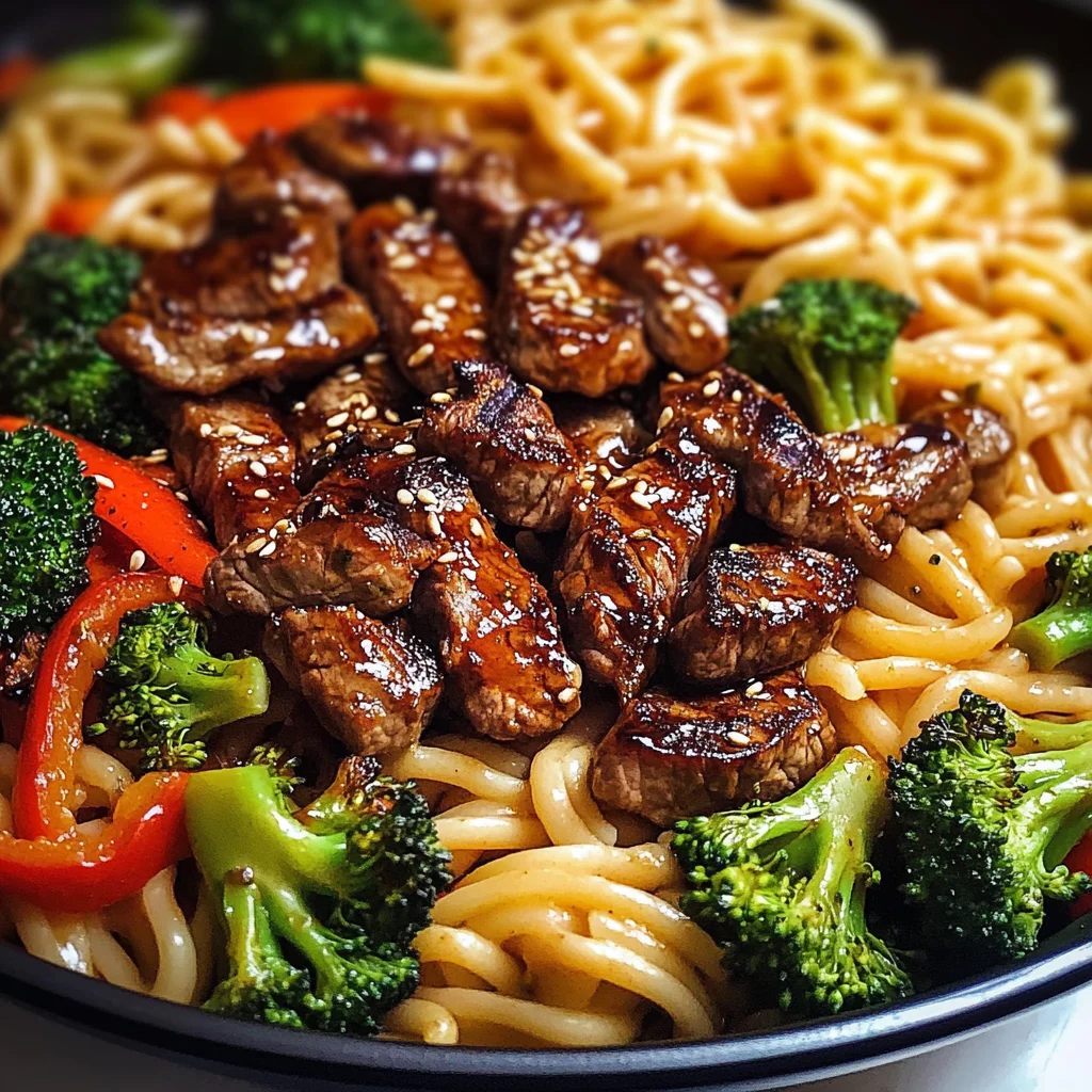 One-Pan Honey Garlic Steak and Pasta