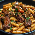 One-Pan Spicy Honey Garlic Steak Pasta
