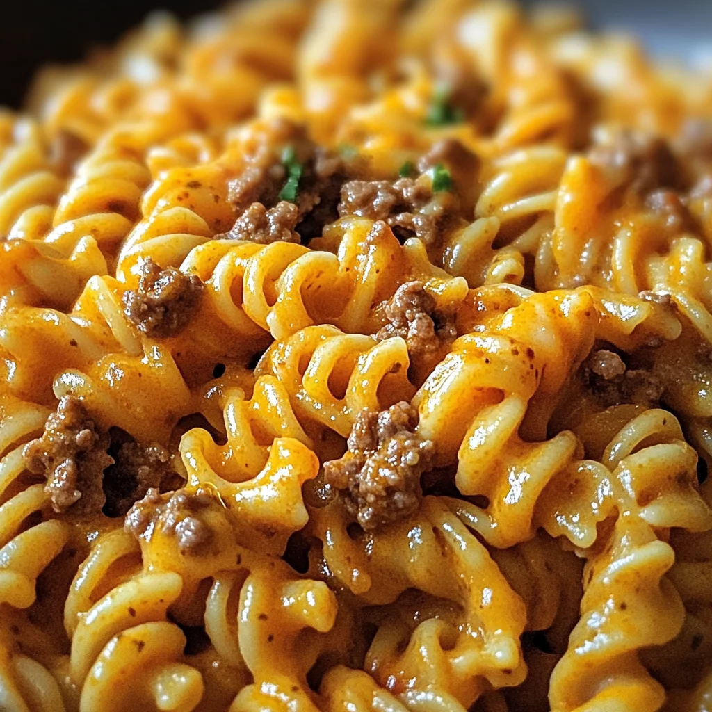 One-Pot Beef and Cheddar Ranch Pasta