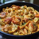 One-Pot Spicy Garlic Butter Chicken Tortellini