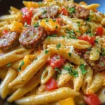One Pan Bold Cajun Ranch Sausage Pasta