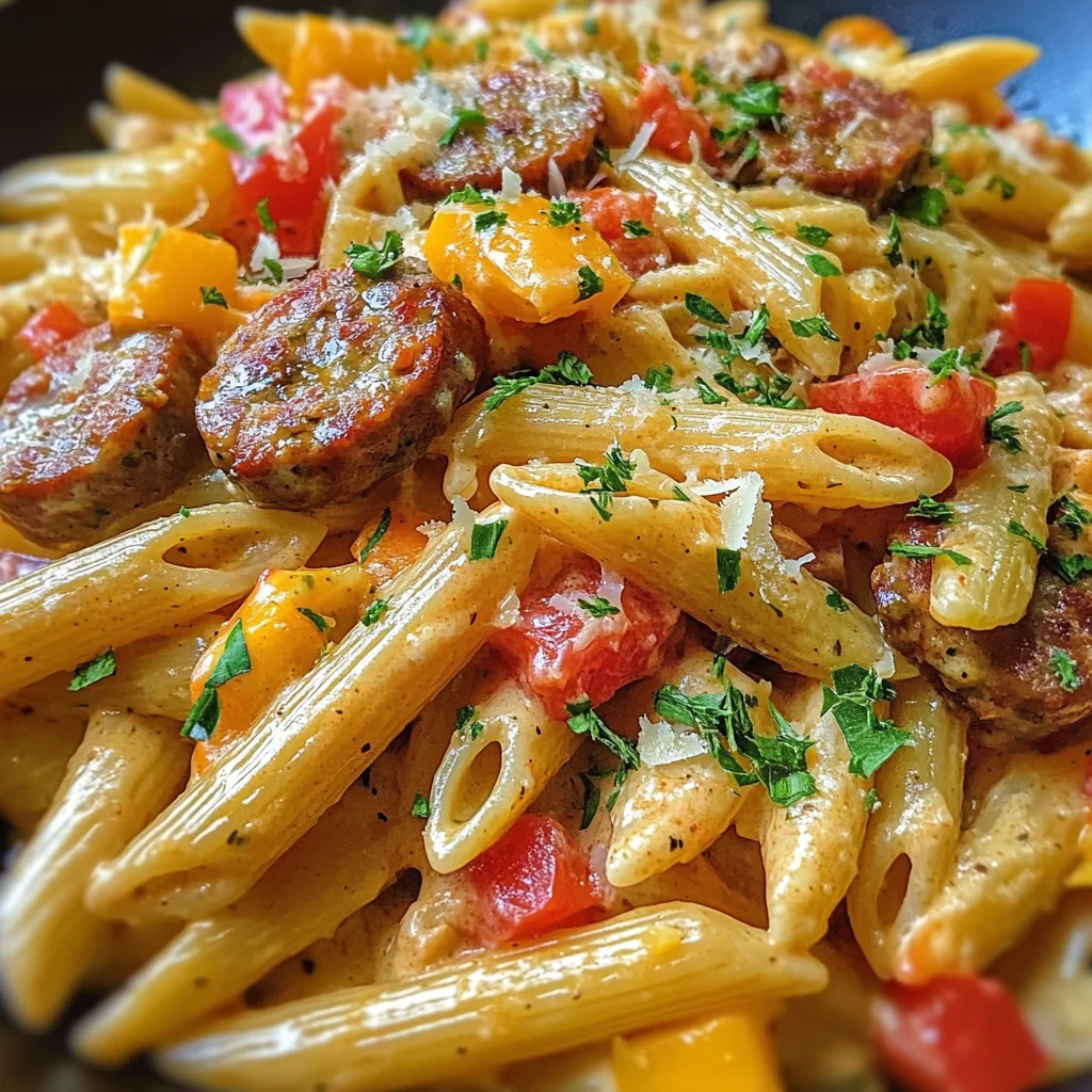 One Pan Bold Cajun Ranch Sausage Pasta