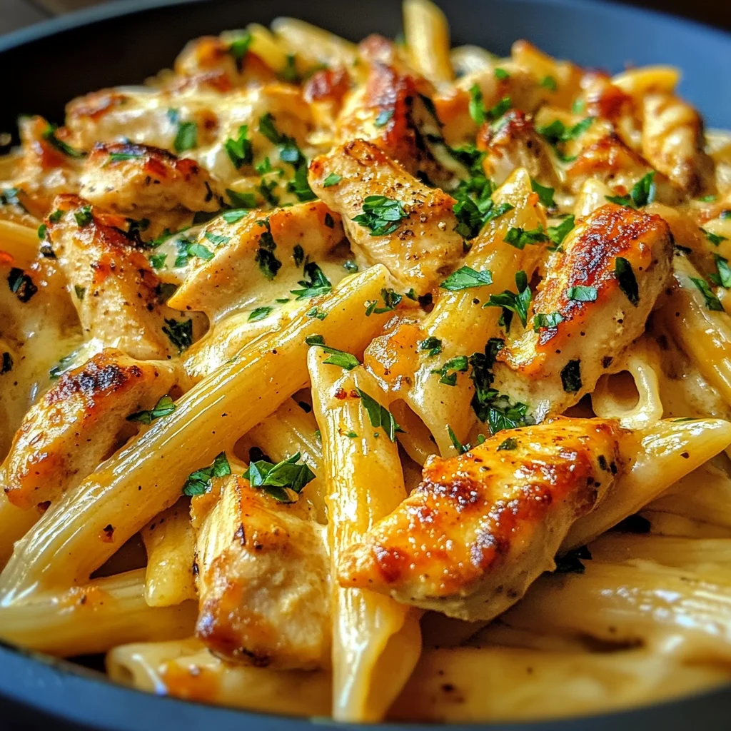 One Pan Spicy Garlic Butter BBQ Ranch Chicken Pasta