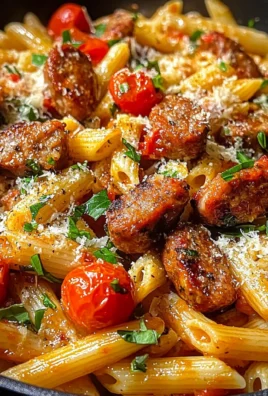 One Pan Spicy Sweet Chili Garlic Butter Sausage Penne