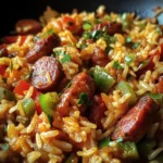 One Pan Sweet Smoky Cajun Sausage Rice