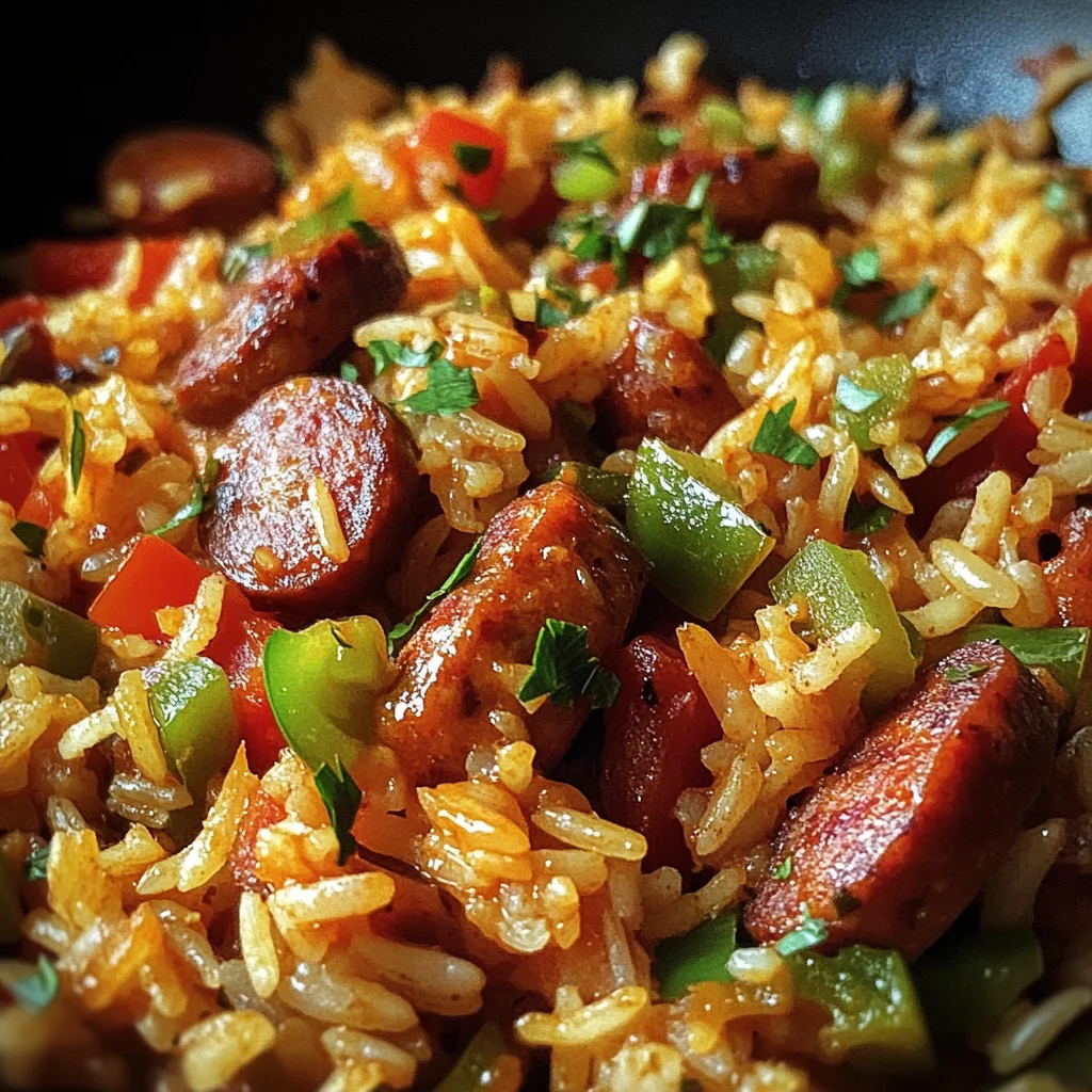 One Pan Sweet Smoky Cajun Sausage Rice
