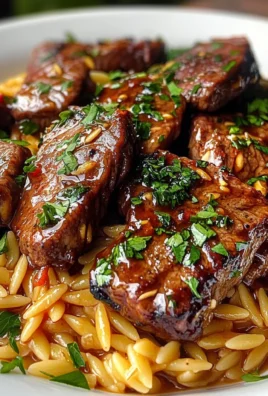 One Pot Bold Garlic Butter Honey BBQ Steak And Orzo