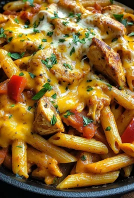 One Pot Creamy Smoky Cajun BBQ Chicken Pasta Skillet