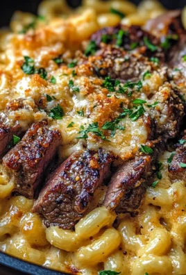 One Skillet Spicy Garlic Butter Steak Mac