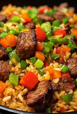 One Skillet Sweet and Spicy Cajun Steak Rice