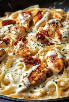 Spicy Smoky Mozzarella Chicken Alfredo Pasta Skillet