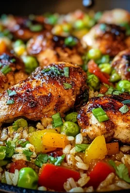 Sticky Honey Cajun Chicken Rice Skillet
