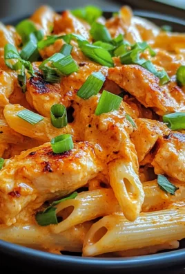 Sticky Spicy Buffalo Ranch Pepper Jack Chicken Pasta