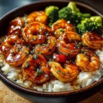 20-Minute Honey Garlic Shrimp and Rice Bowl