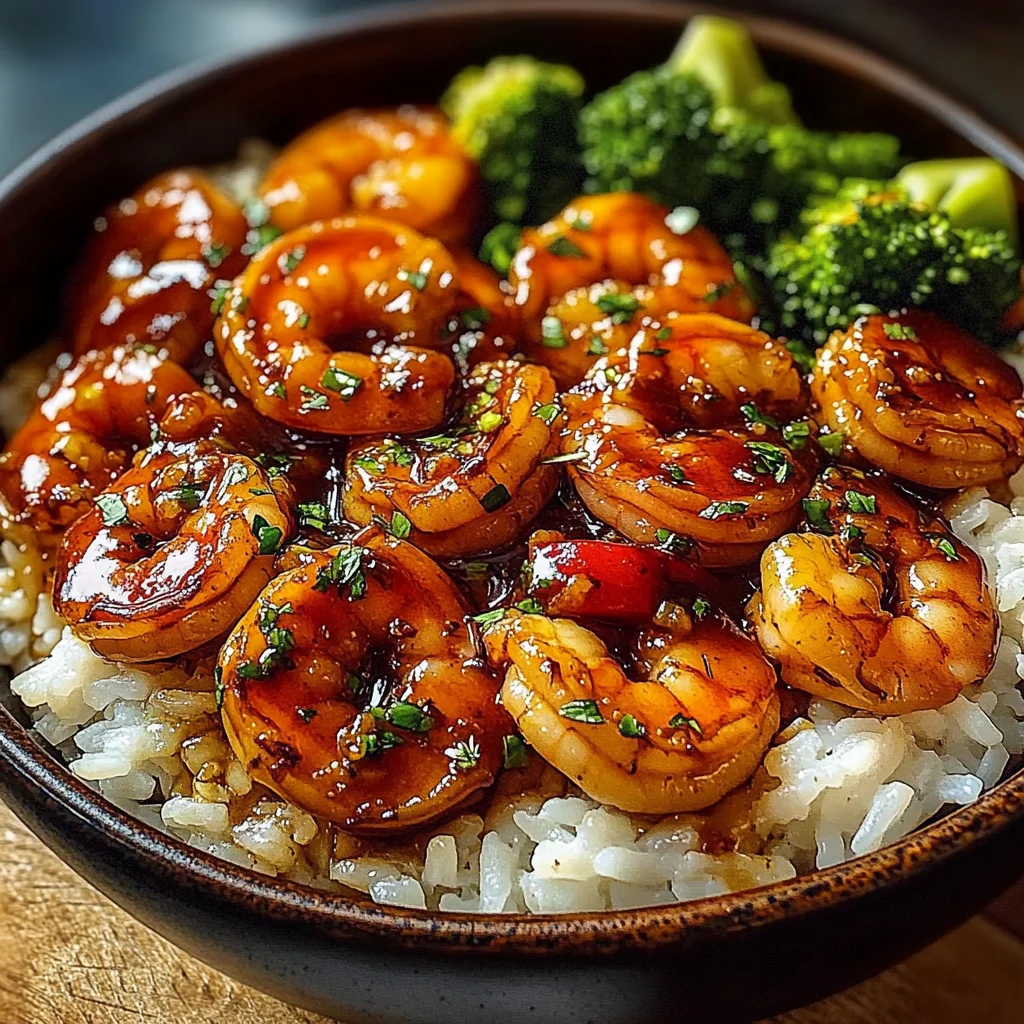 20-Minute Honey Garlic Shrimp and Rice Bowl