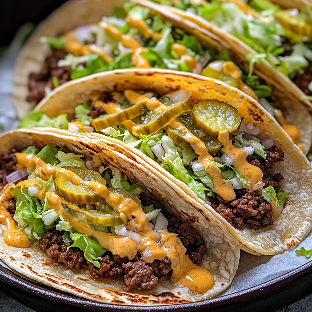 Big Mac Tacos (Crispy Smash Burger Tacos)