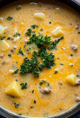 Cheesy Beef and Potato Soup