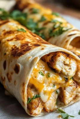 Cheesy Garlic Chicken Wraps