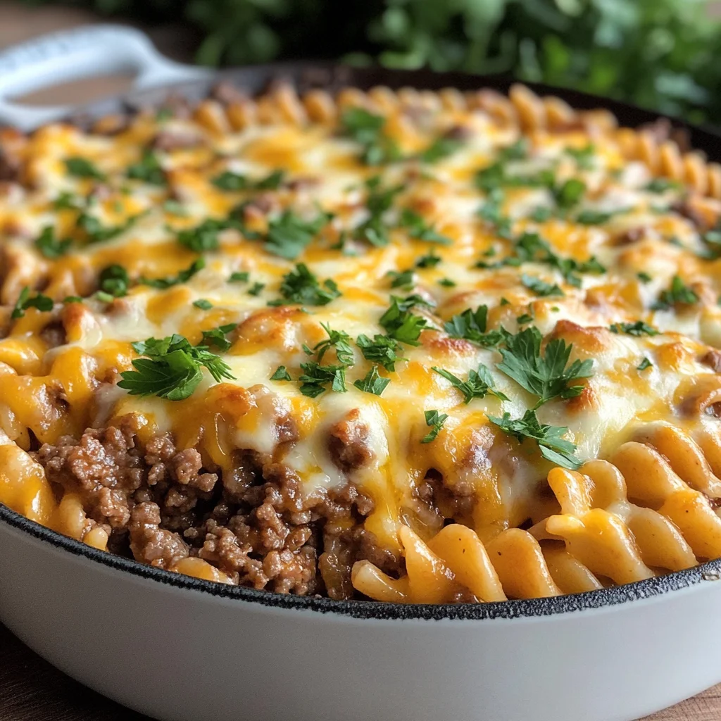 Cheesy Ground Beef Skillet