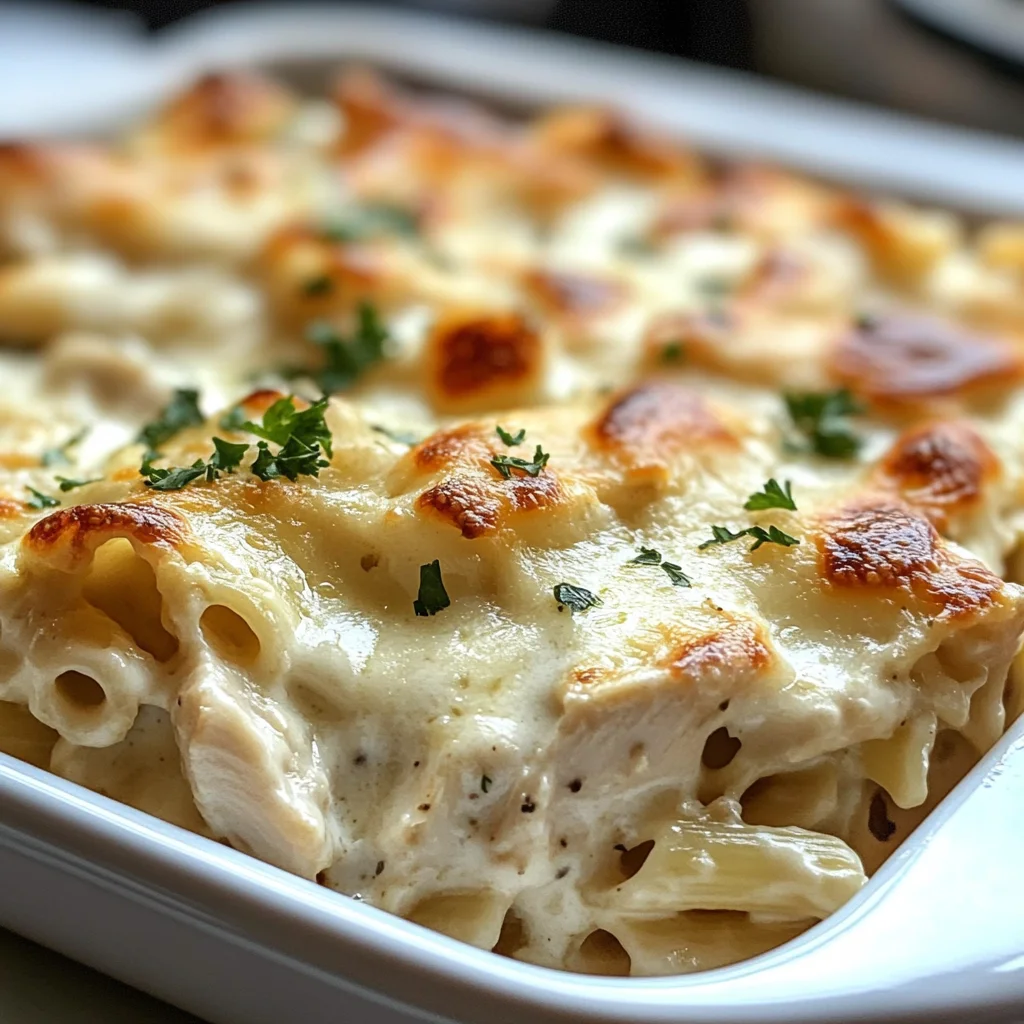 Chicken Alfredo Bake