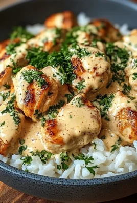 Creamy Garlic Chicken Rice Bowls