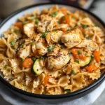 Creamy, Spicy Chicken Pasta with Summer Vegetables
