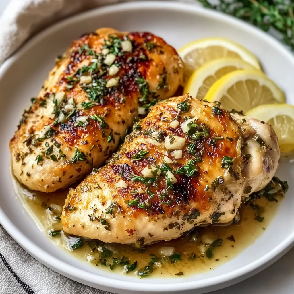 Crispy Copycat One-Pan Garlic Herb Lemon Chicken