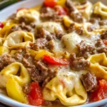 Crock Pot Cheesesteak Tortellini Recipe