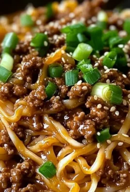 Easy Mongolian Ground Beef Noodles Recipe