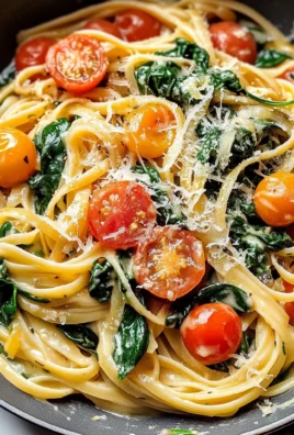 Fresh Spinach and Tomato Pasta