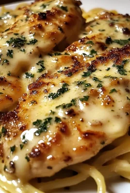 Garlic Parmesan Chicken with Creamy Four-Cheese Spaghetti