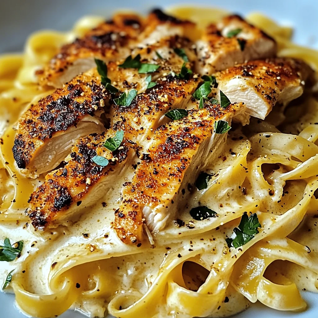Indulge in Creamy Cajun Chicken Fettuccine with Garlic Mozzarella Sauce