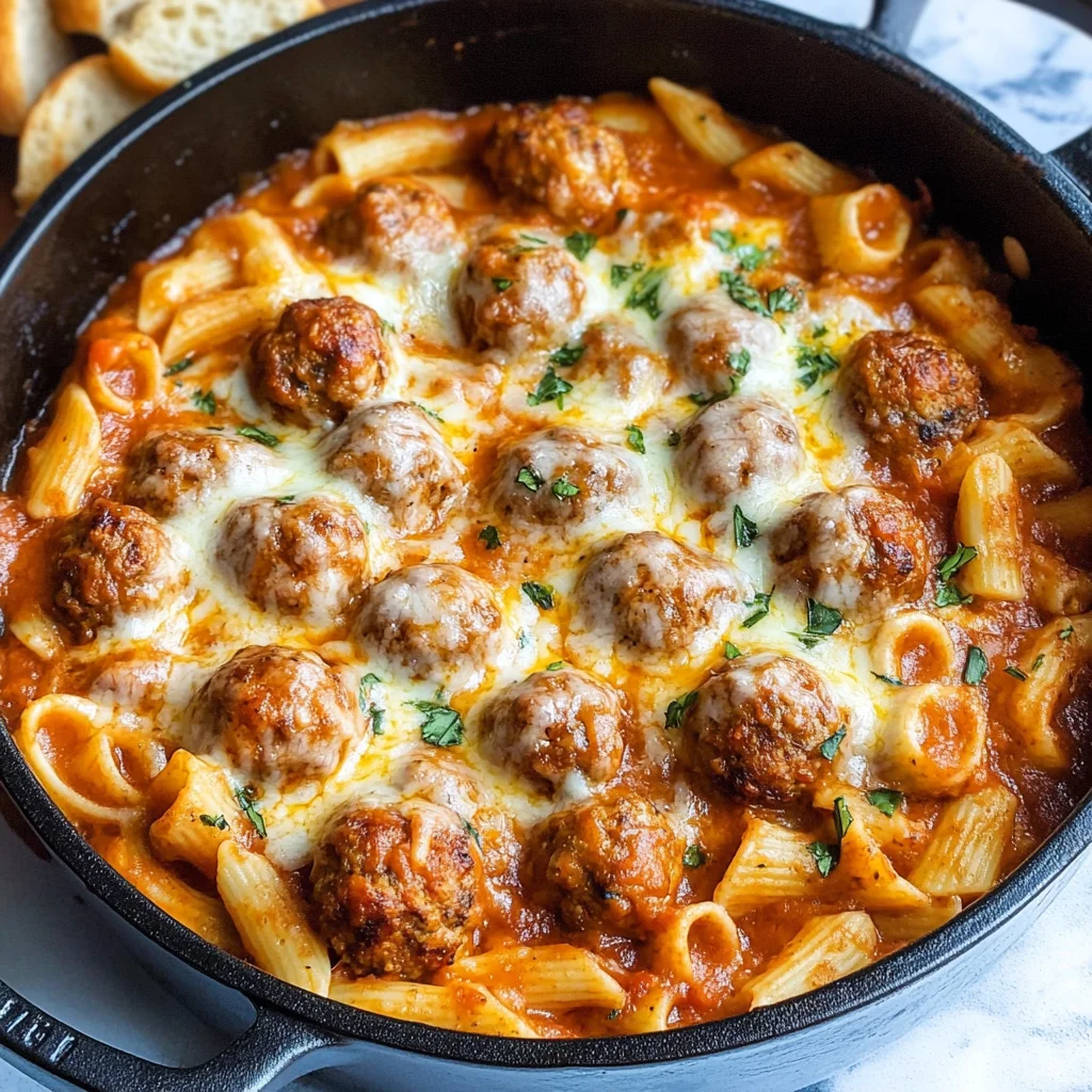 Meatball Pasta (One Pot!)