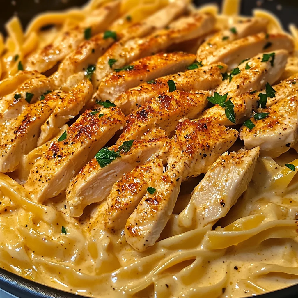 One-Pot Creamy Cajun Chicken Alfredo