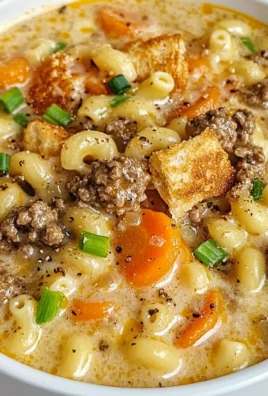 One Pot Macaroni Cheeseburger Soup