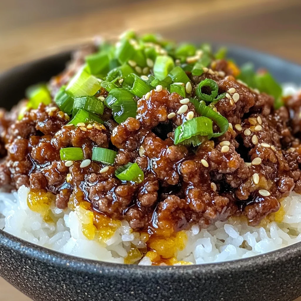 Quick Honey Garlic Ground Beef Rice Bowl Recipe Easy Dinner Idea