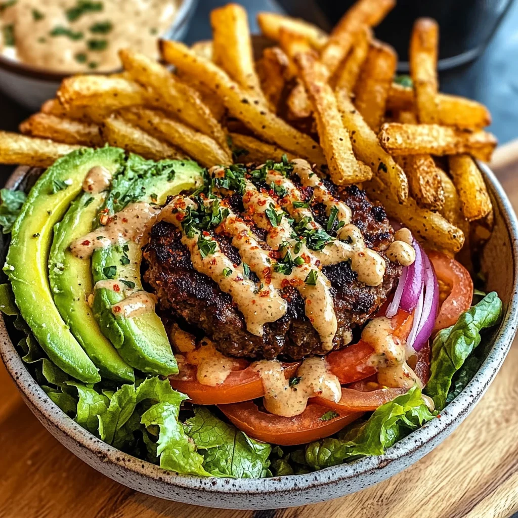 The Best Burger Bowls with Fries
