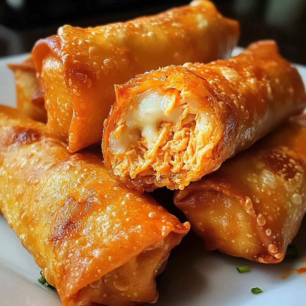 Air Fryer Buffalo Chicken Egg Rolls