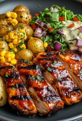BBQ Chicken with Crispy Potatoes & Fresh Corn Salad