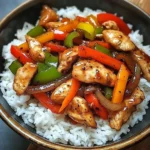 Black Pepper Chicken Stir-Fry with Rice Bold, Colorful & Quick to Make