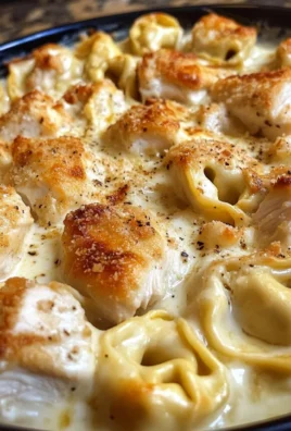 Cheesy Baked Chicken Alfredo Tortellini