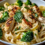 Creamy Chicken Broccoli Fettuccine Alfredo
