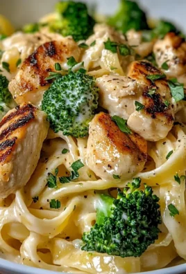 Creamy Chicken Broccoli Fettuccine Alfredo