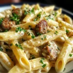Creamy Garlic Butter Ranch Sausage Penne