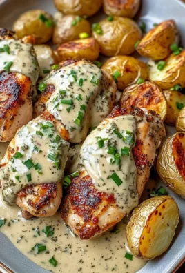 Creamy Herb Chicken with Roasted Baby Potatoes